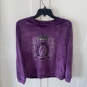 Juicy Couture Purple Velour Sweatshirt